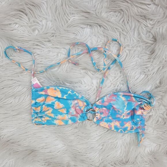 Victoria Secret 2019 Tie Dye Gorgeous Pastel Women's Size XS Ring String Bikini - Picture 5 of 7